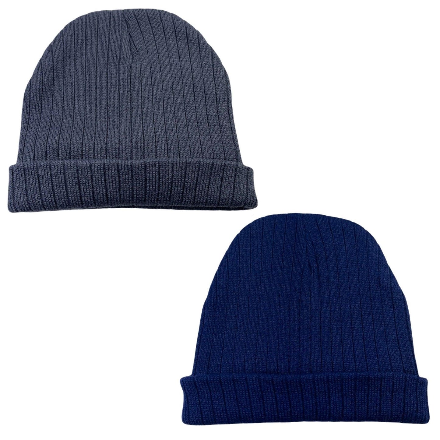 Kids stripe pattern beanie hats Pack of 2