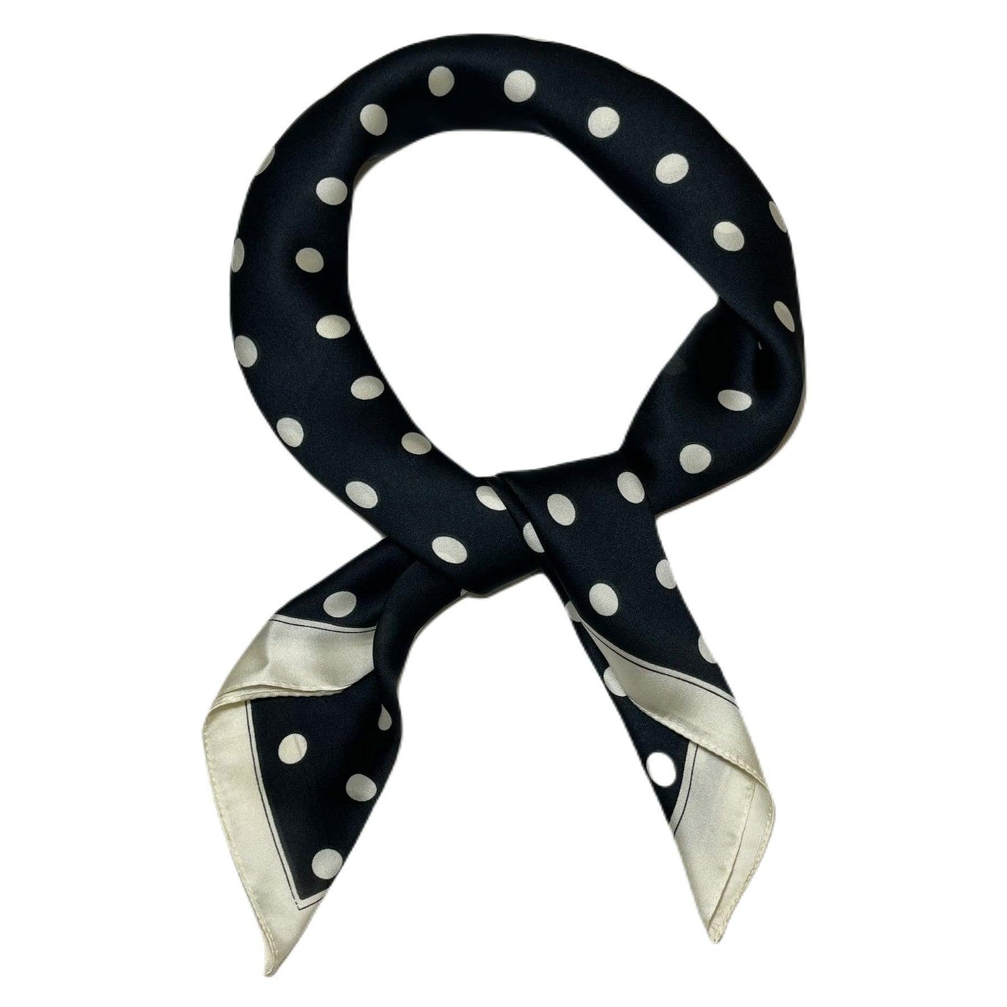 Printed square satin silk scarf 70 x 70 cm