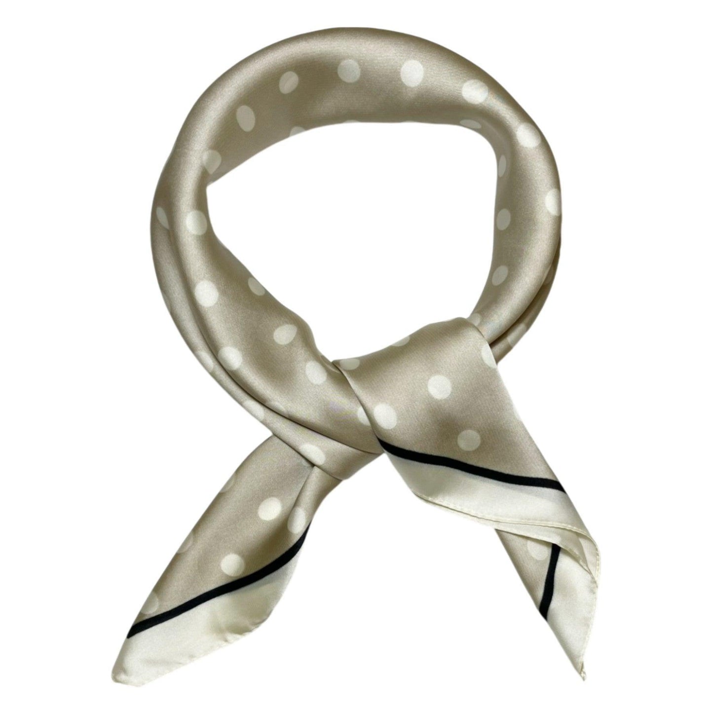 Printed square satin silk scarf 70 x 70 cm