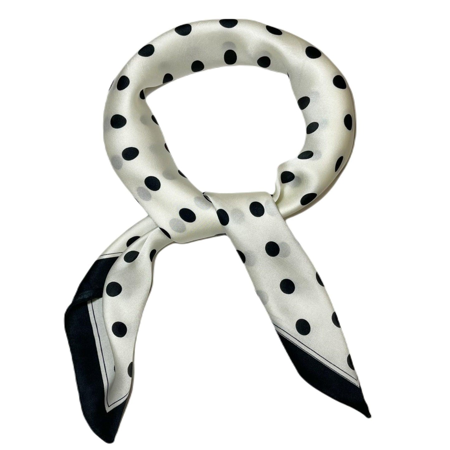 Printed square satin silk scarf 70 x 70 cm