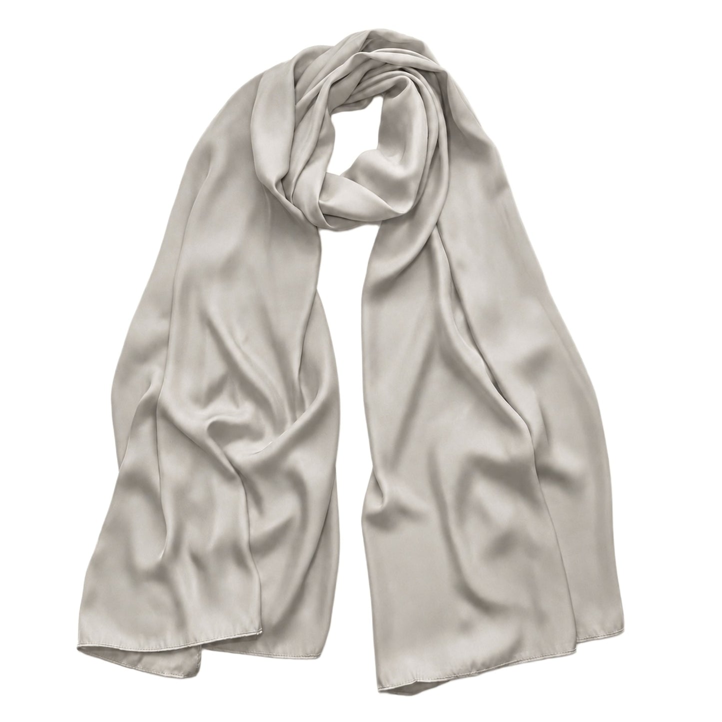 Satin Silk Scarf for Women Plain Silky Scarves 180x70 cm
