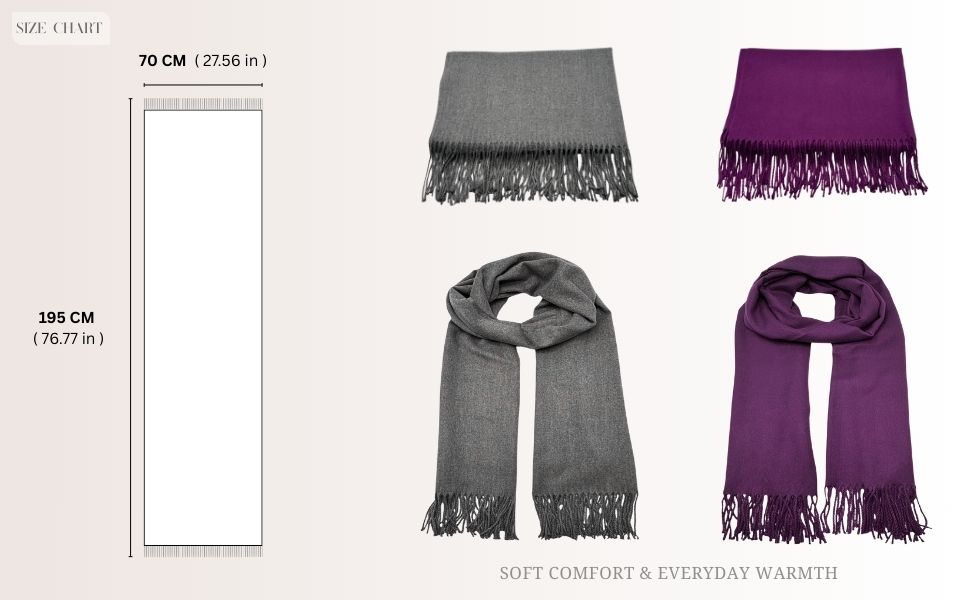 Large Winter Scarf – Unisex Scarves for Women & Men