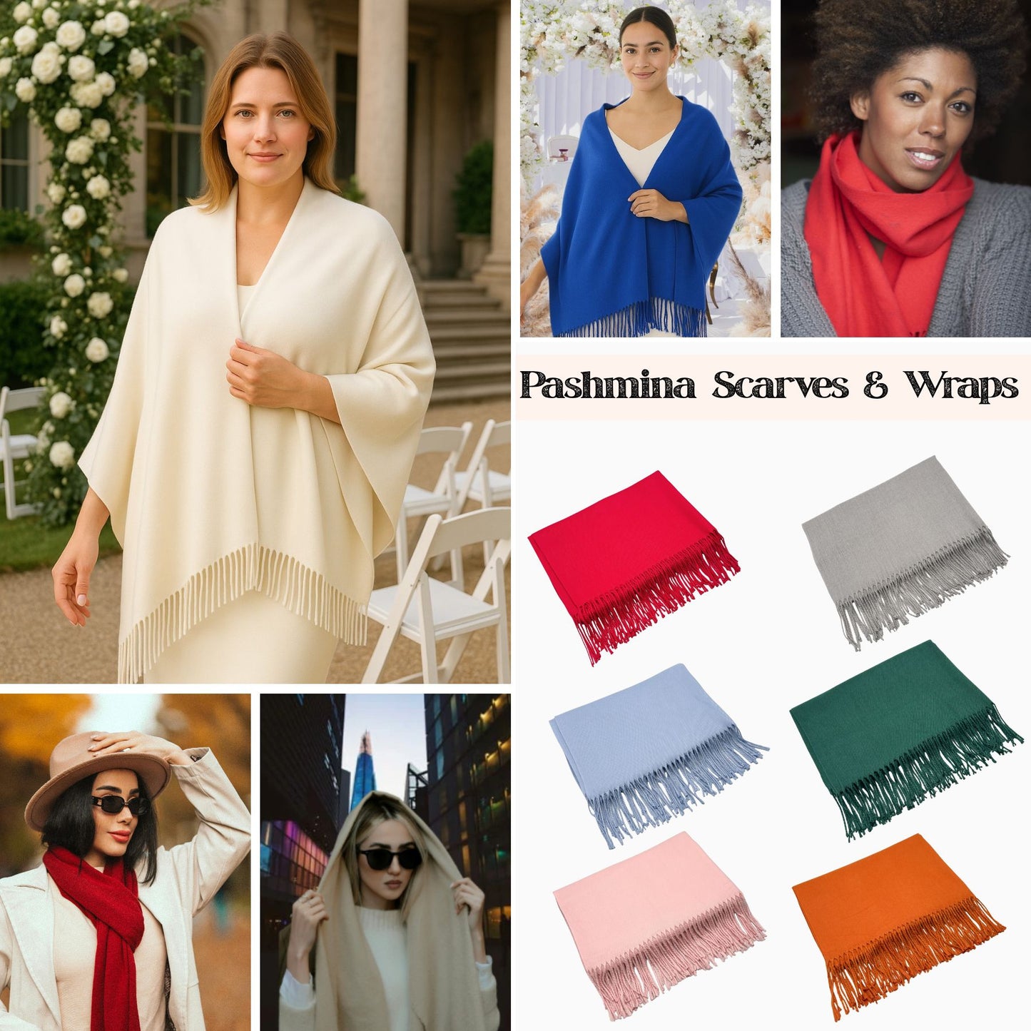 Pashmina Shawls and Wraps Winter Scarves Large Shawl for Women