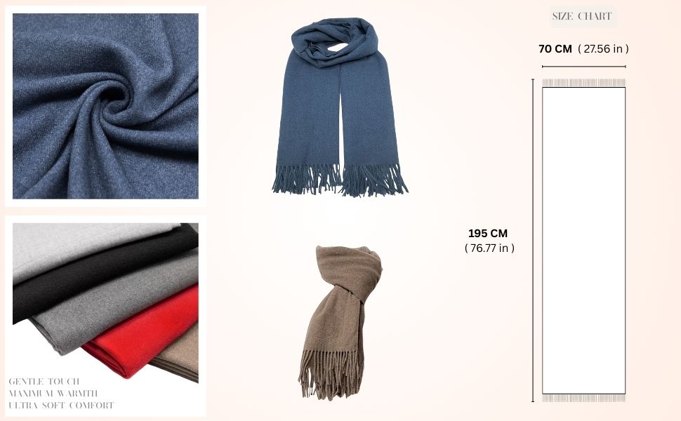 Winter Scarves for Women & Men Thick Pashmina scarves