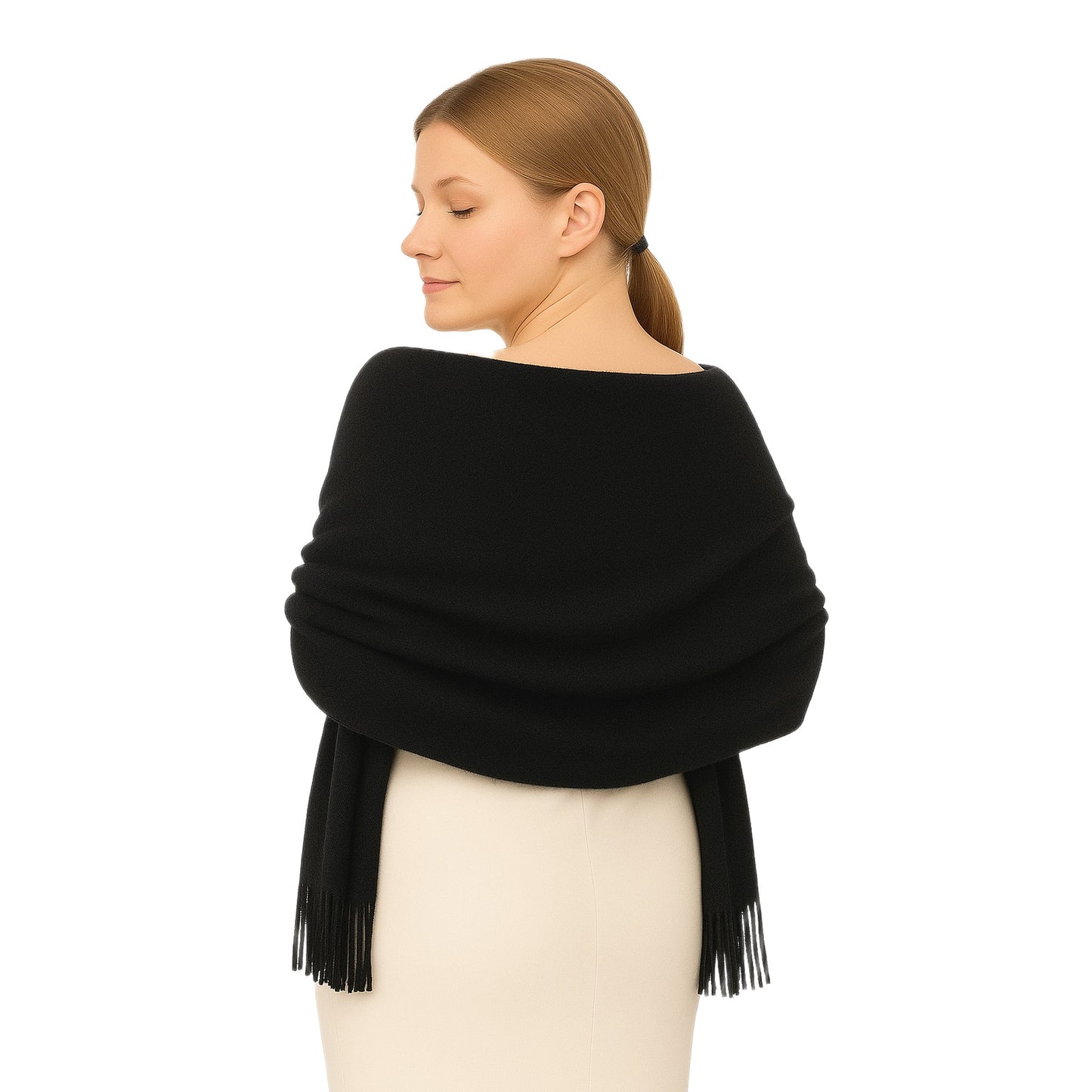 Cashmere feel Scarves Plain Scarf for Women & Men Thick Pashmina Shawl