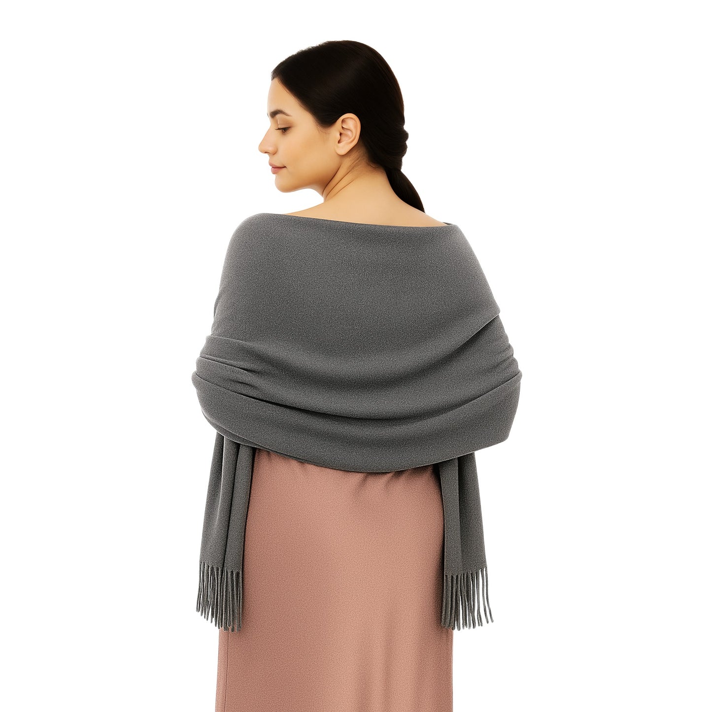 Cashmere feel Scarves Plain Scarf for Women & Men Thick Pashmina Shawl