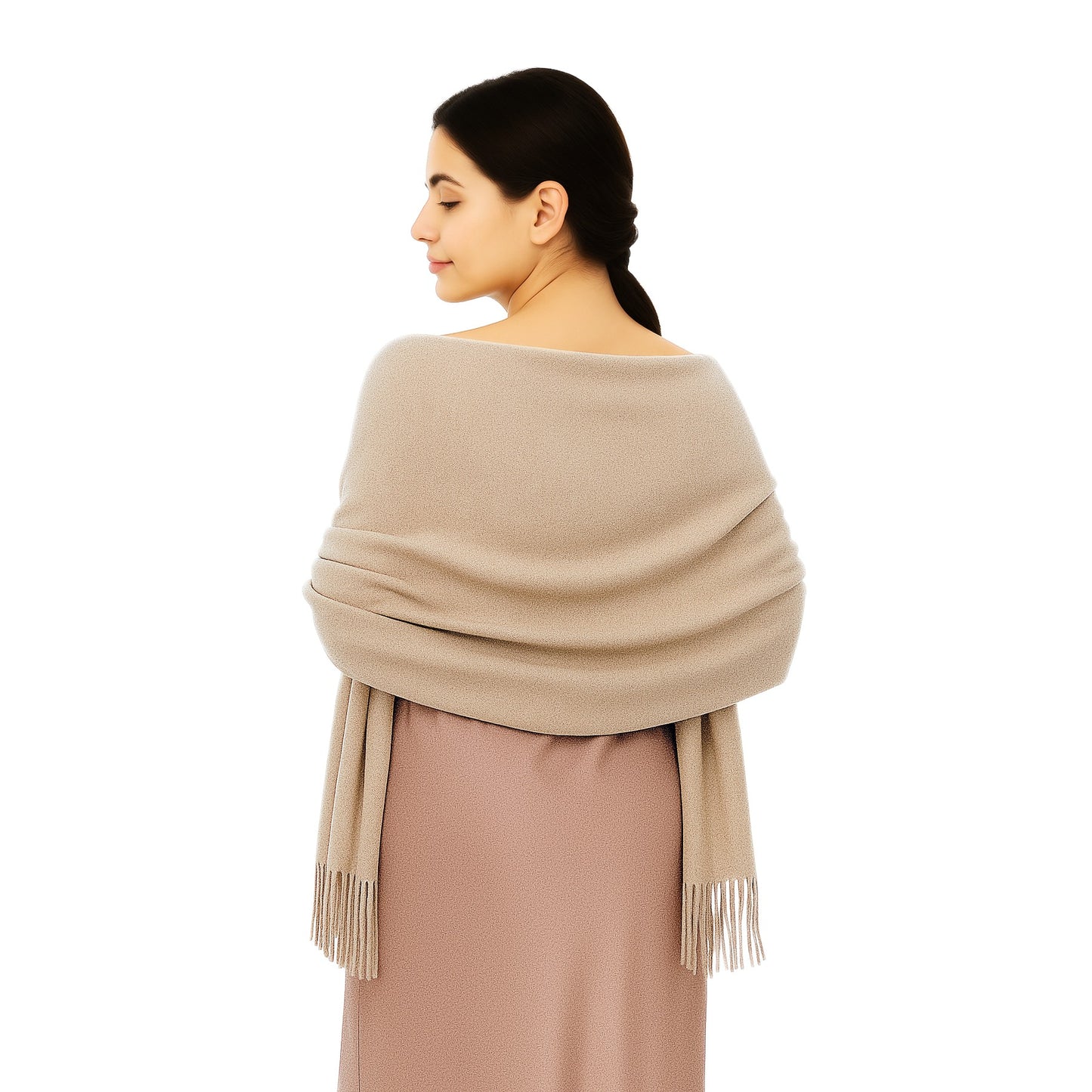 Cashmere feel Scarves Plain Scarf for Women & Men Thick Pashmina Shawl