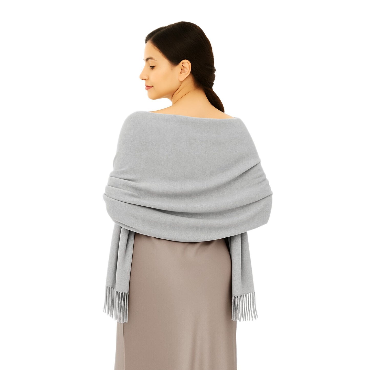 Cashmere feel Scarves Plain Scarf for Women & Men Thick Pashmina Shawl