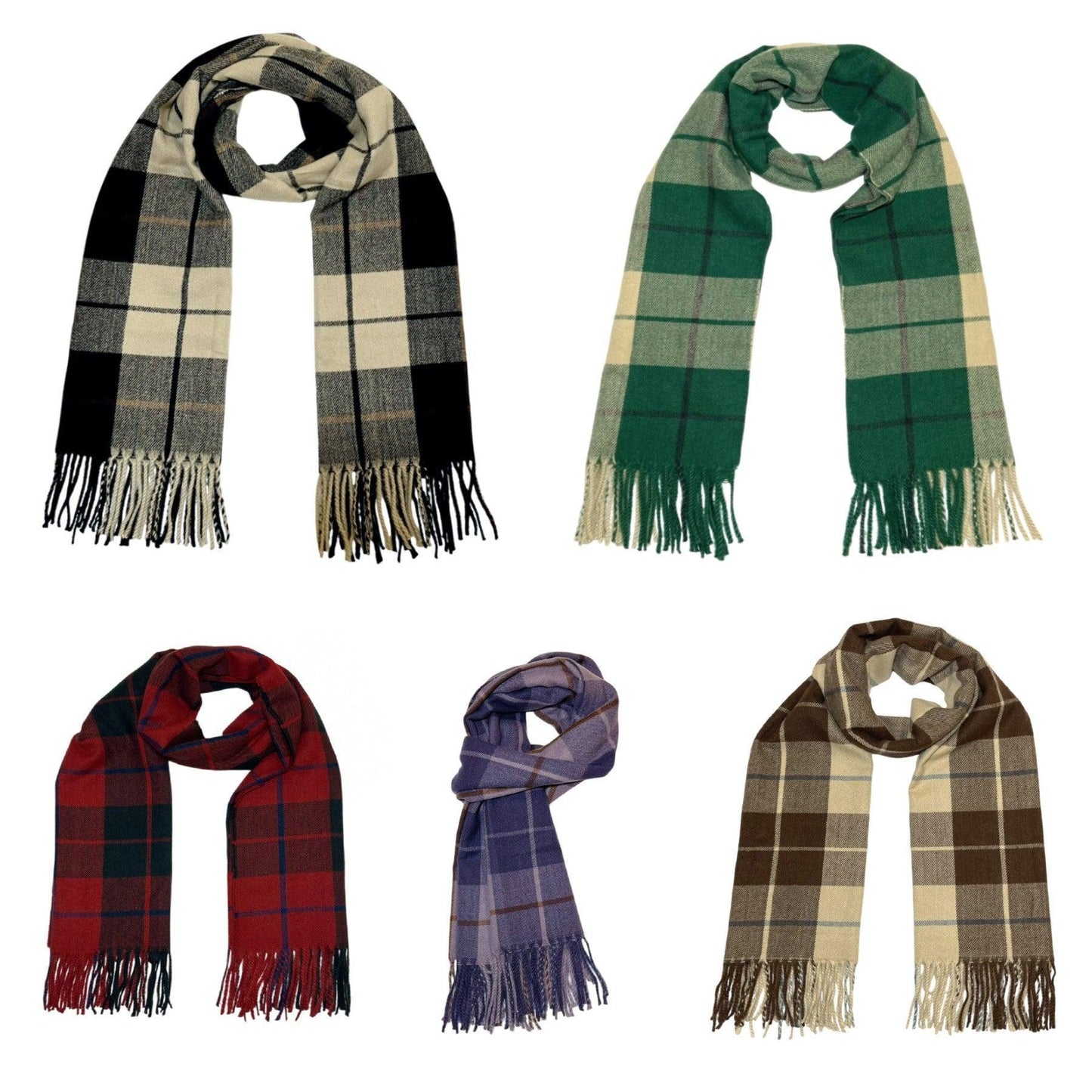 Tartan Scarf Check Plaid Winter Scarves for Women & Men