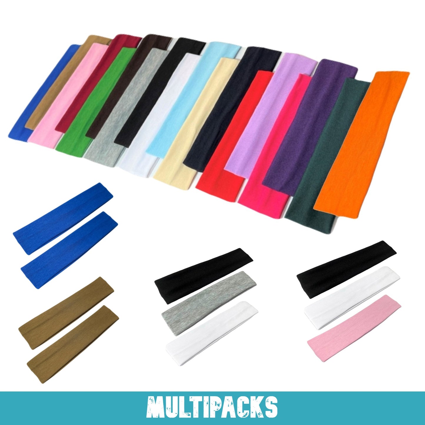 5 cm wide headband 2 pack