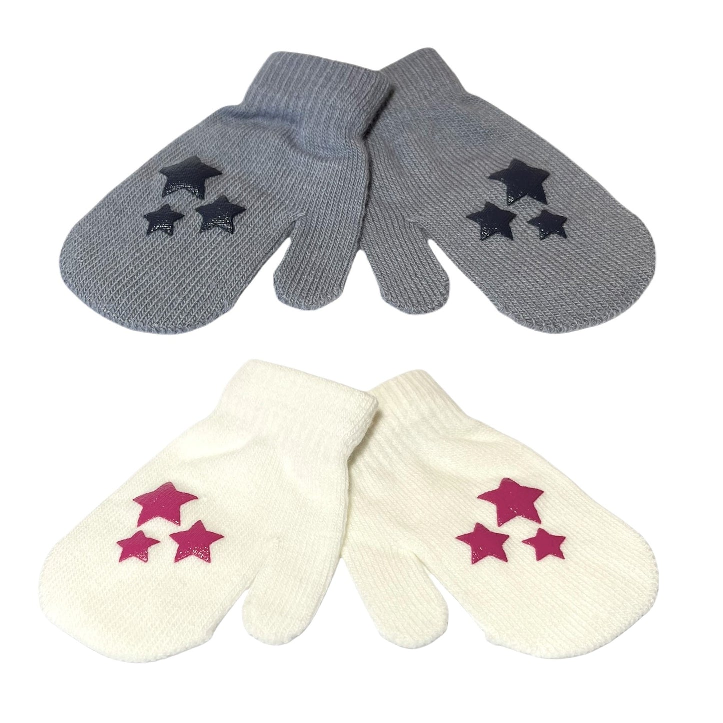 Kids stripe mittens 2 Pairs