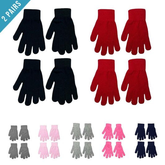 Boys girls gloves 2 pairs age 8 - 12