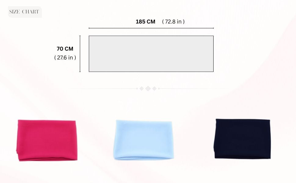 Chiffon shawl for women 185x70cm