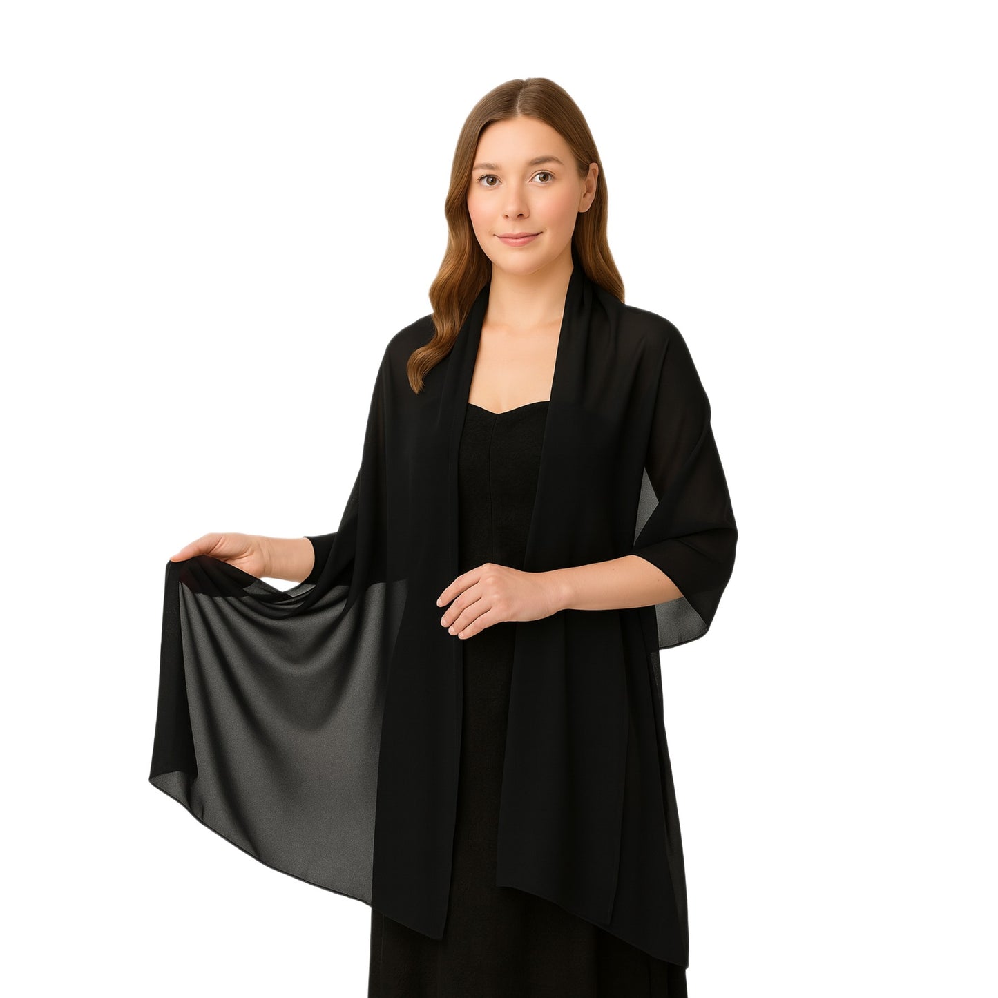 Chiffon shawl for women 185x70cm