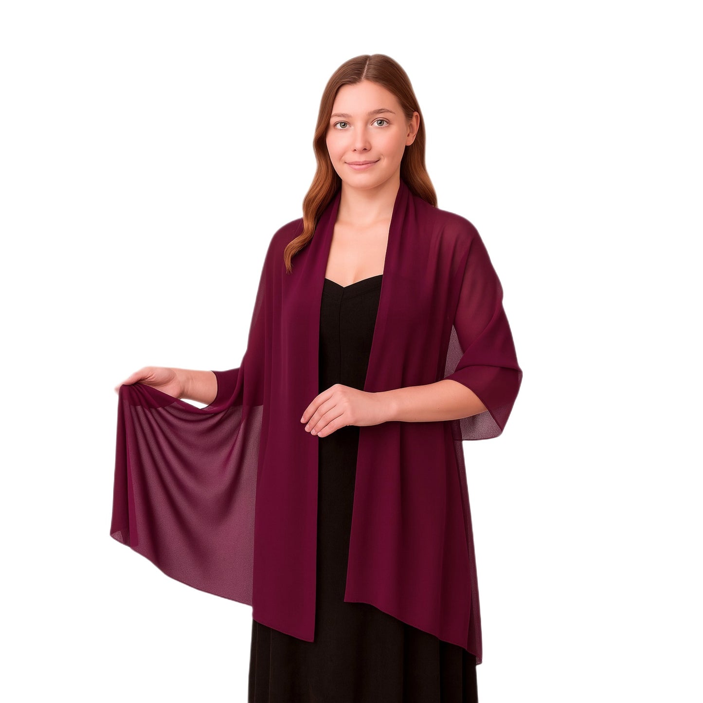 Chiffon shawl for women 185x70cm