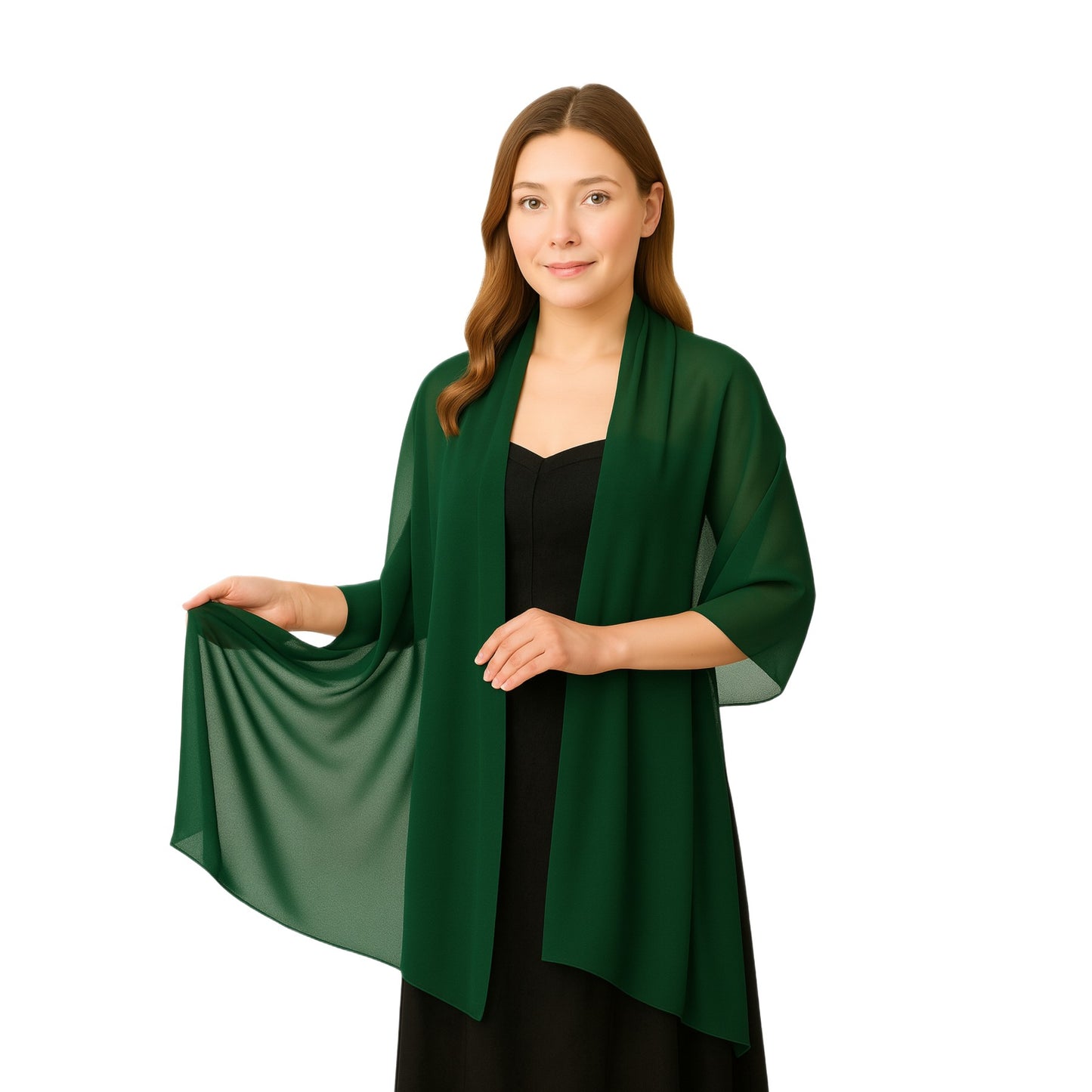 Chiffon shawl for women 185x70cm