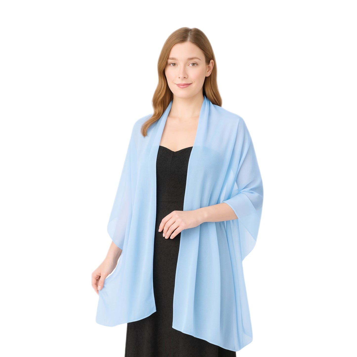 Chiffon shawl for women 185x70cm