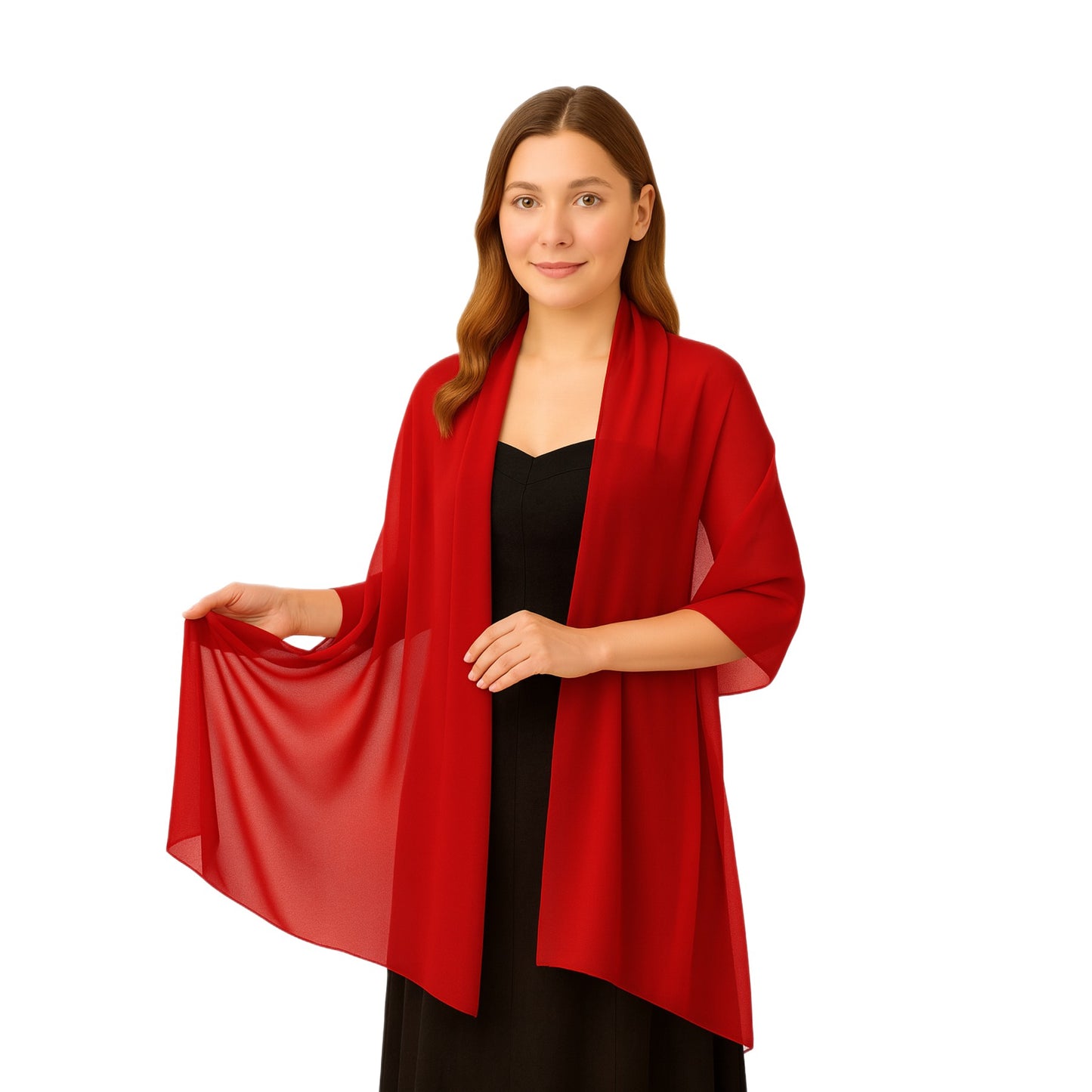 Chiffon shawl for women 185x70cm