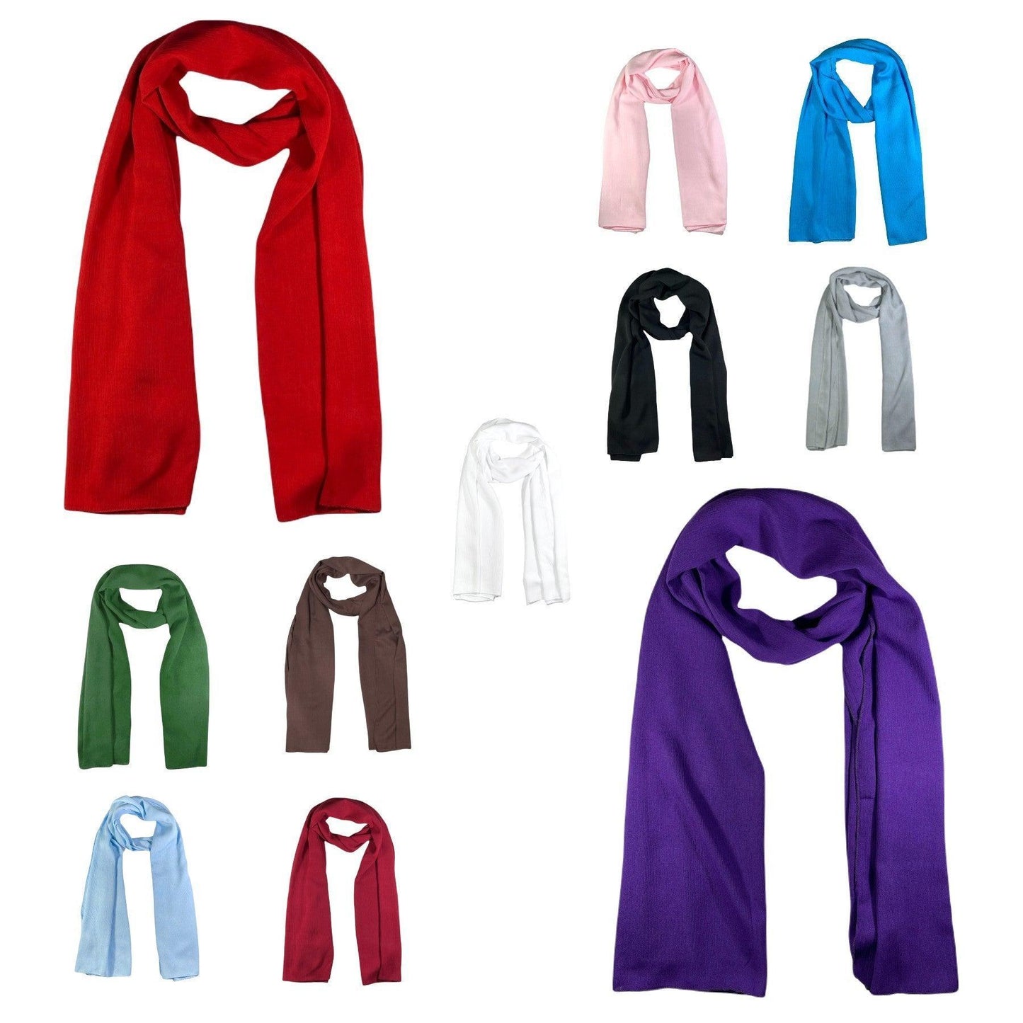 Crepe rayon scarf 180 x 65 cm