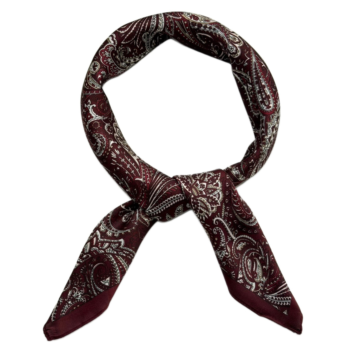 Printed square satin silk scarf 70 x 70 cm