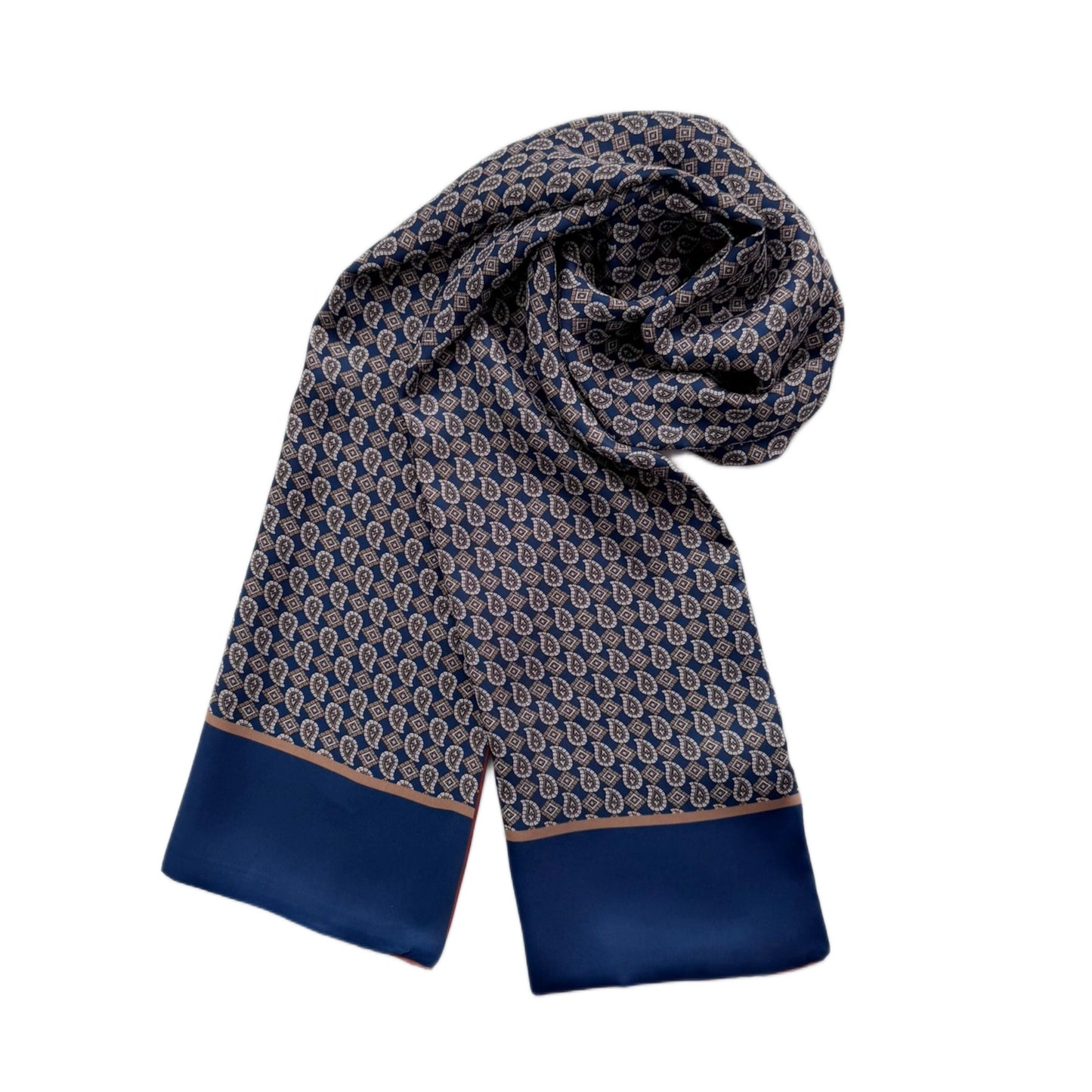 Mens Satin Silk Scarf Charmeuse Style