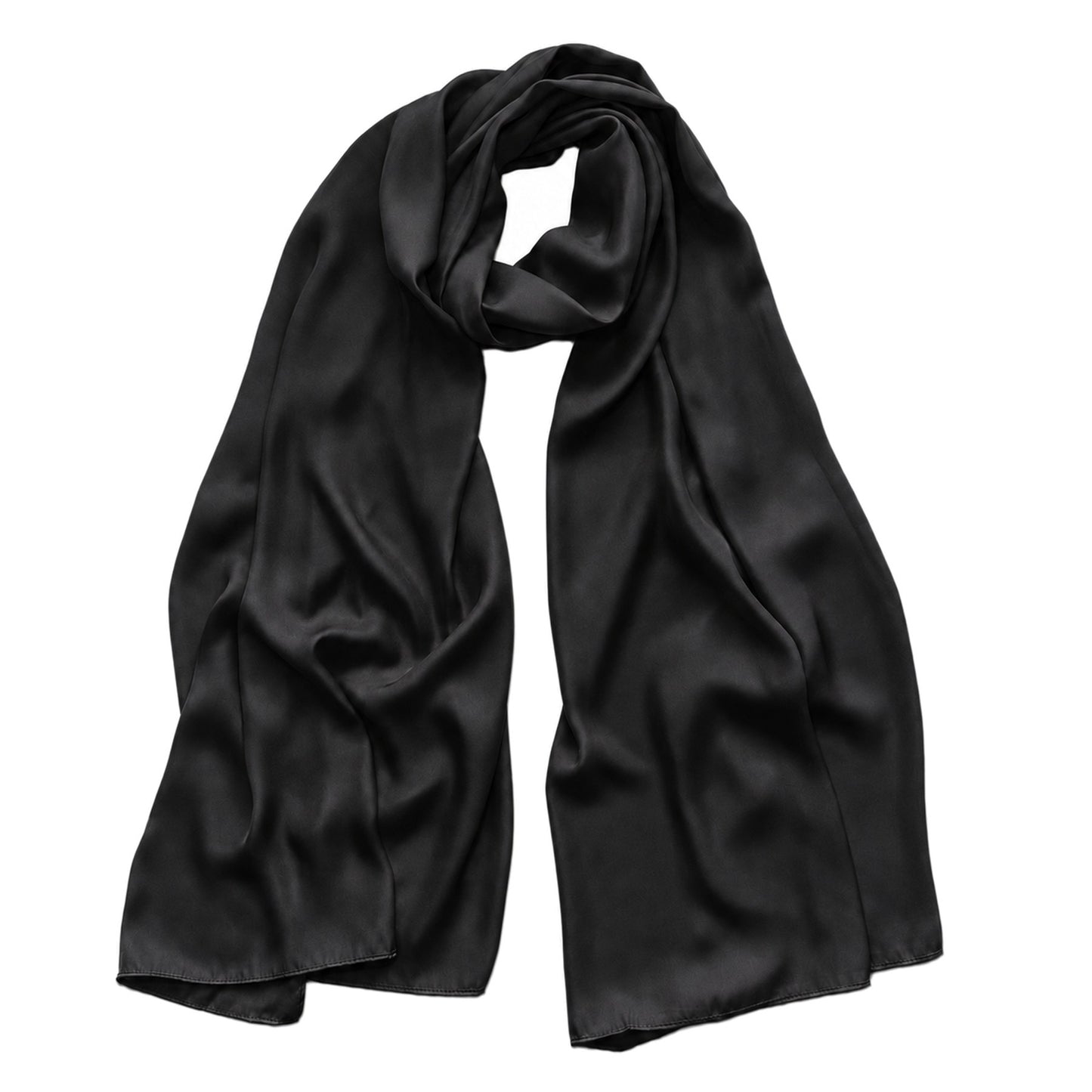 Satin Silk Scarf for Women Plain Silky Scarves 180x70 cm