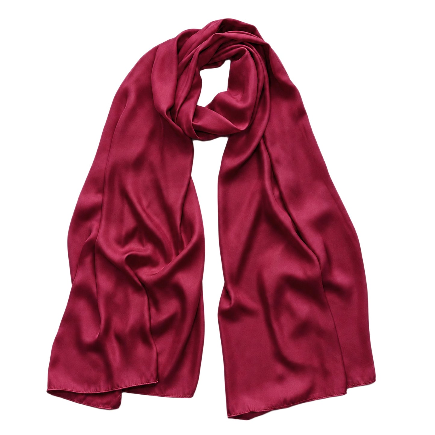 Satin Silk Scarf for Women Plain Silky Scarves 180x70 cm