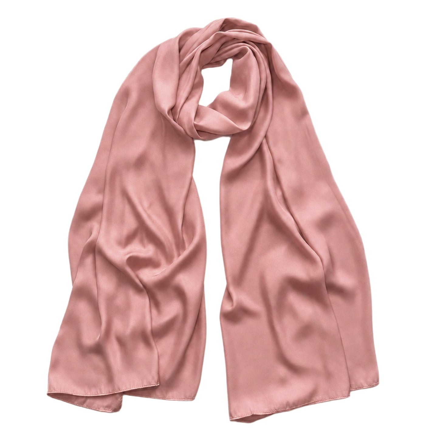 Satin Silk Scarf for Women Plain Silky Scarves 180x70 cm