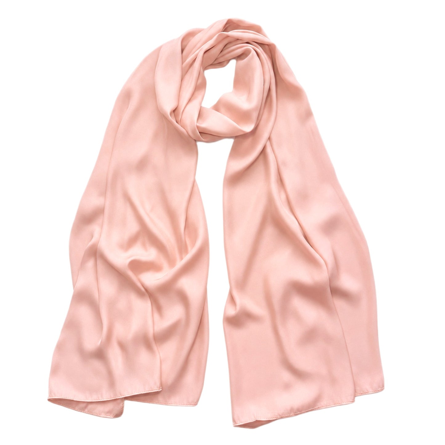 Satin Silk Scarf for Women Plain Silky Scarves 180x70 cm