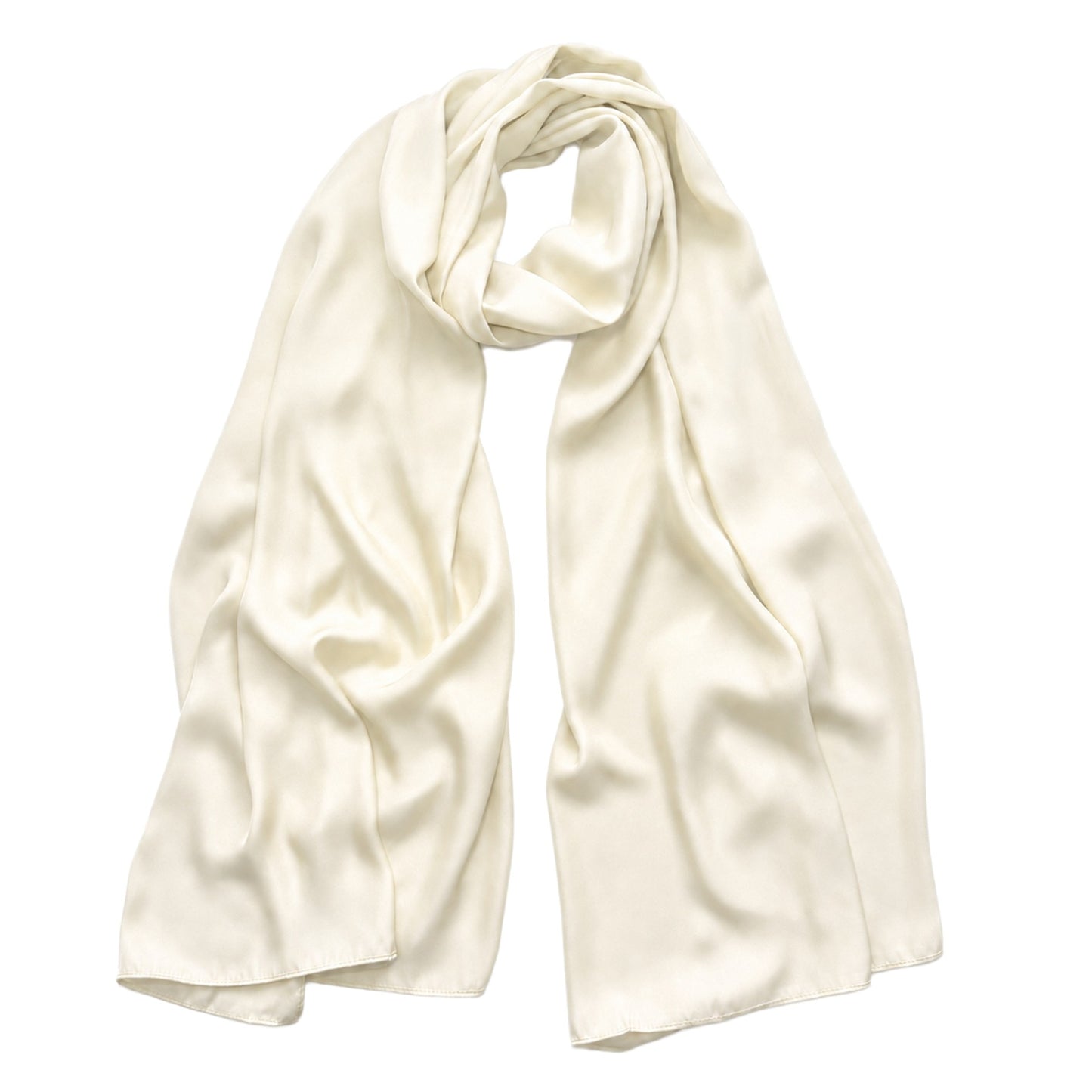 Satin Silk Scarf for Women Plain Silky Scarves 180x70 cm