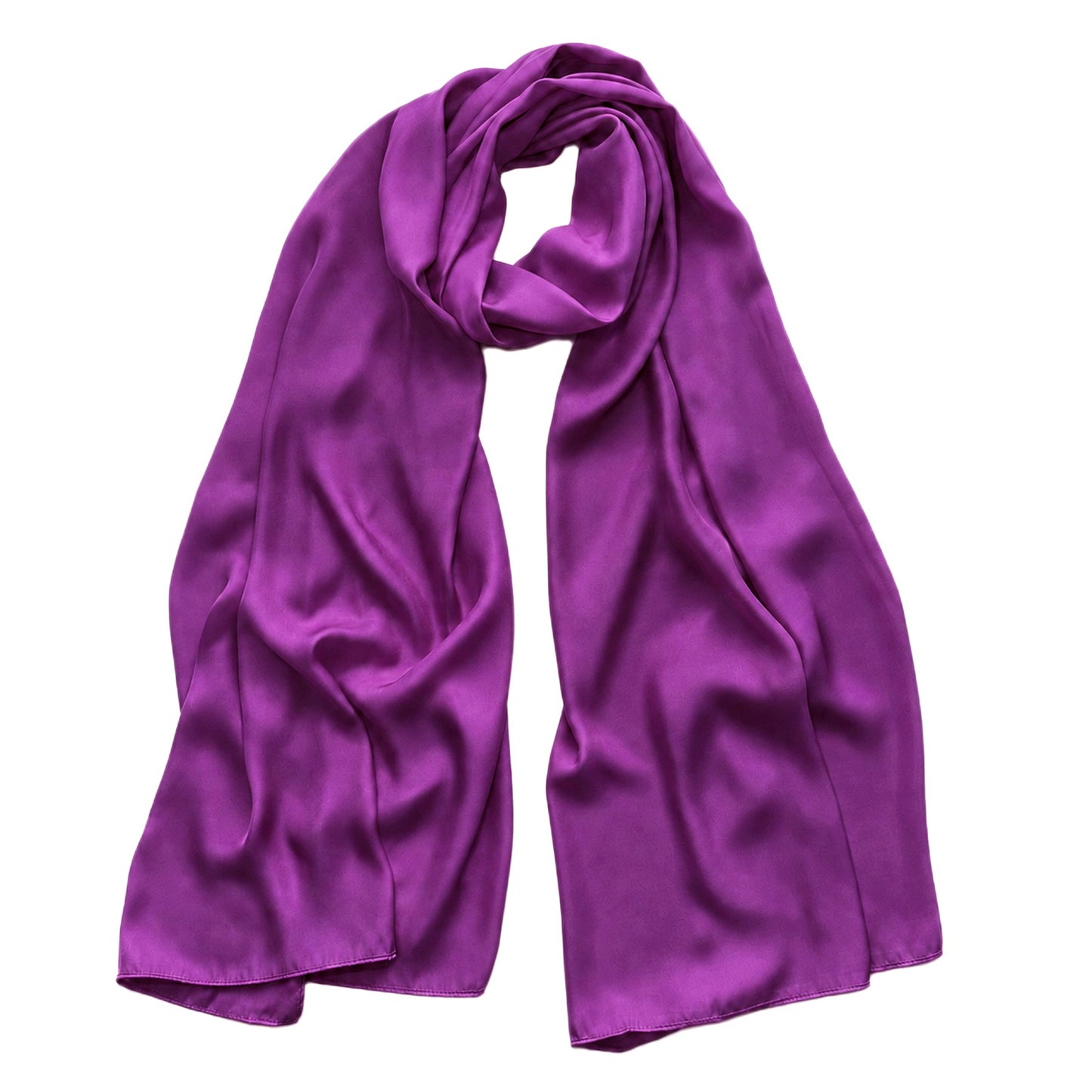 Satin Silk Scarf for Women Plain Silky Scarves 180x70 cm