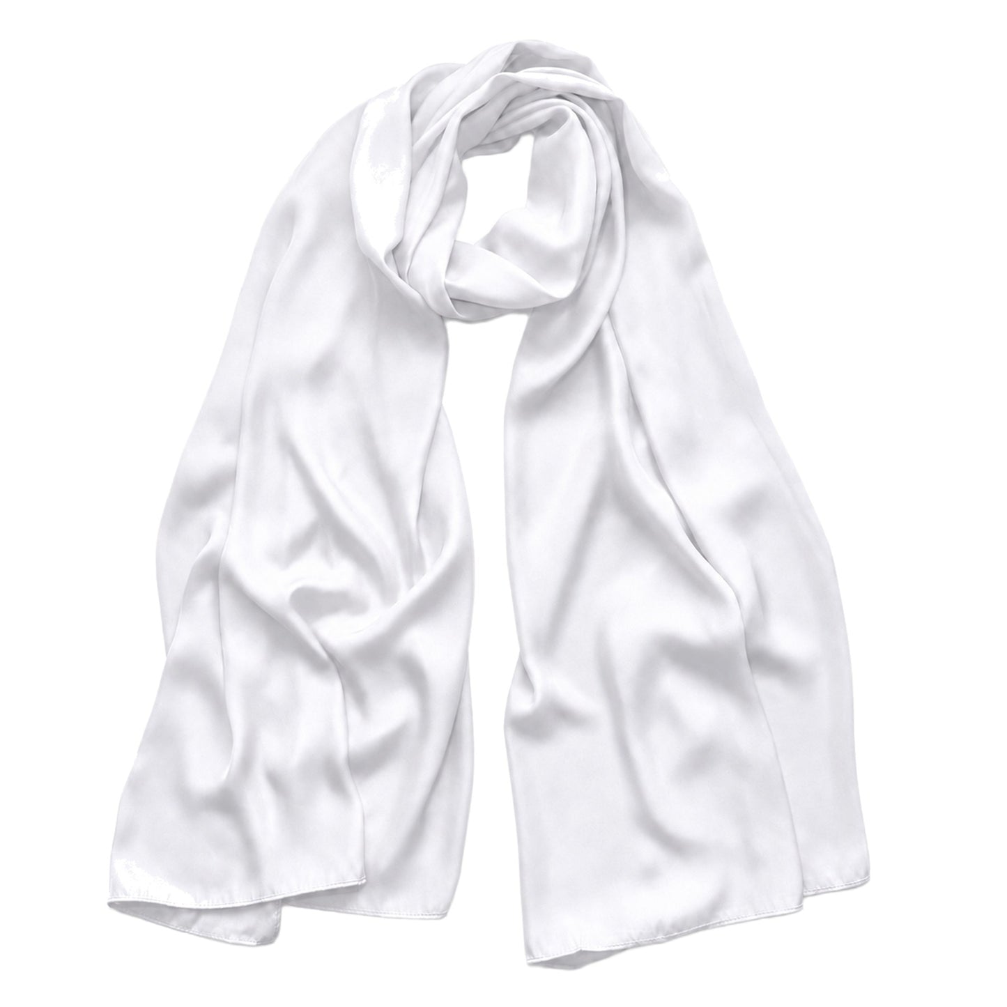 Satin Silk Scarf for Women Plain Silky Scarves 180x70 cm