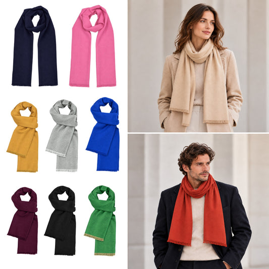 Soft Plain Winter Scarf for Women and Men Warm Neckwear