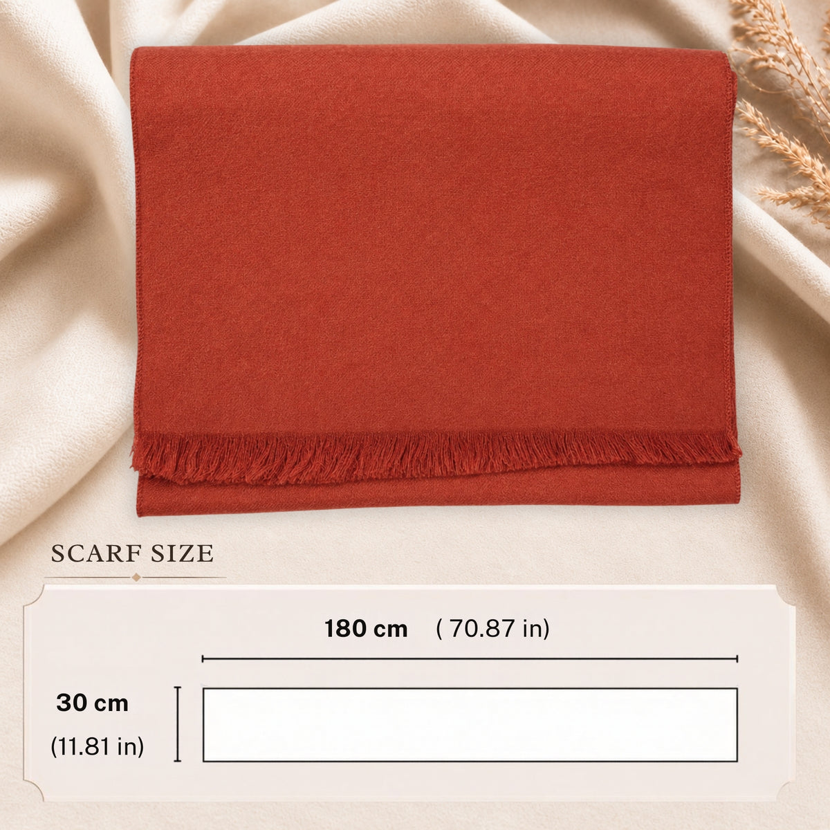 Soft Plain Winter Scarf for Women and Men Warm Neckwear