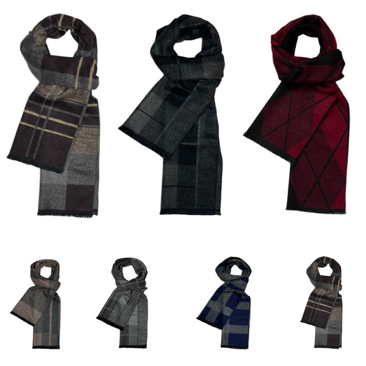 Plaid Winter Scarf for Men & Women Soft Winter Neckwear