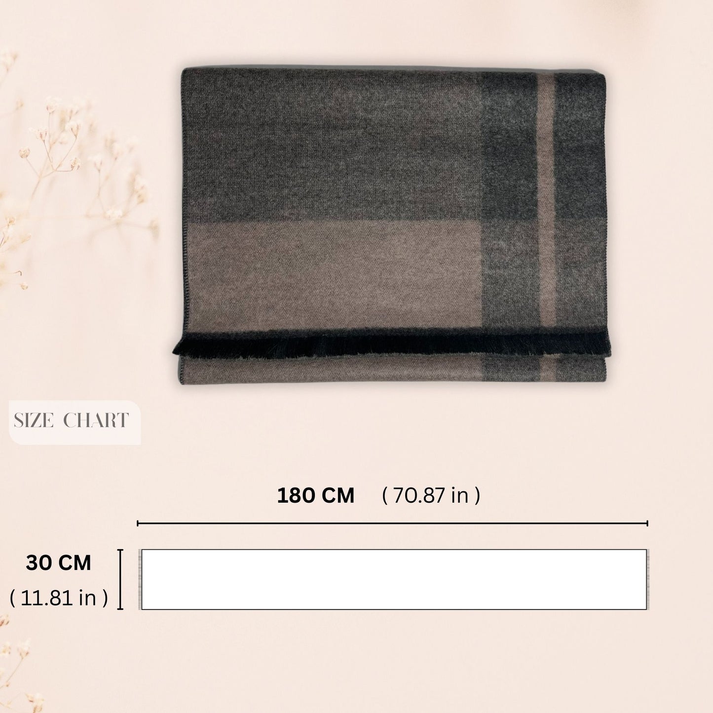 Plaid Winter Scarf for Men & Women Soft Winter Neckwear