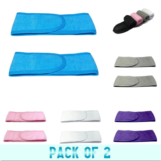 2 Pack Spa headband Facial headwrap Makeup Headbands for Women & Girls
