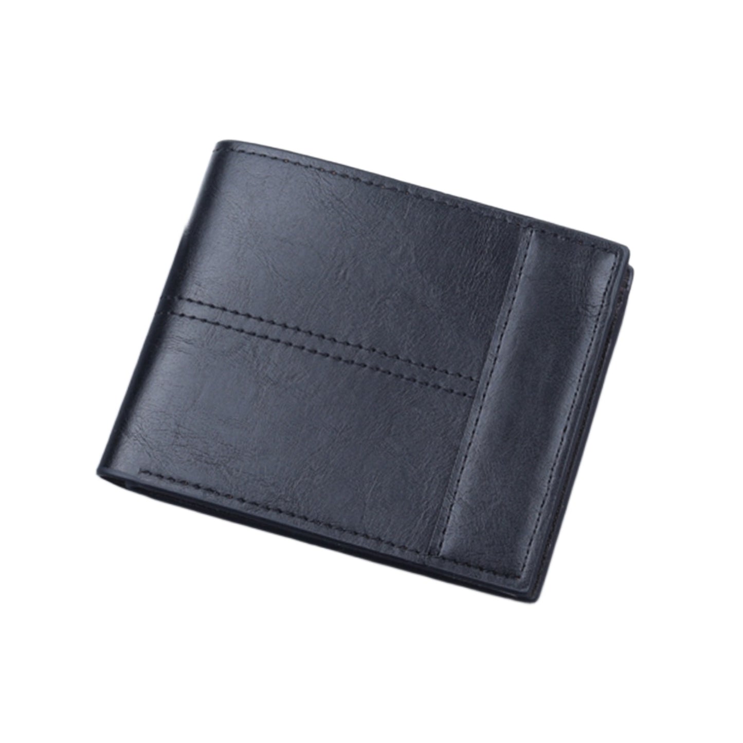 Mens Wallet Faux Leather Bifold Wallet with Zipped Coin Pocket & card slots