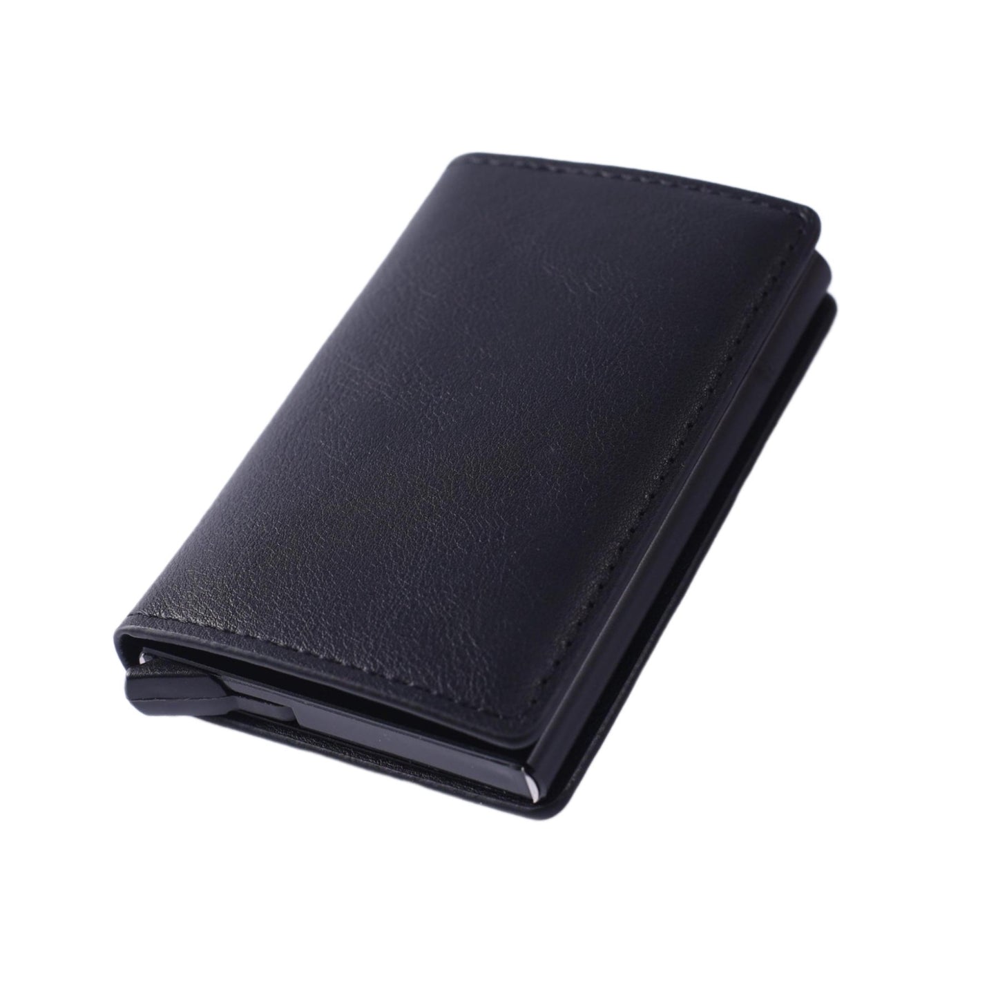 Mens Pop Up Wallet RFID Blocking Faux Leather Slim Card Holder