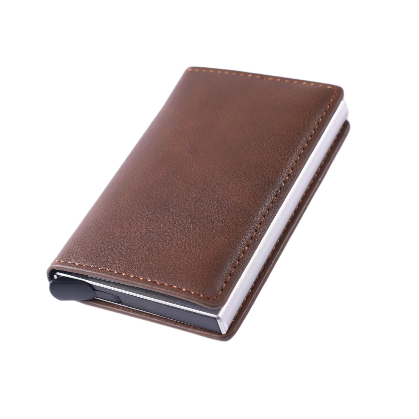 Mens Pop Up Wallet RFID Blocking Faux Leather Slim Card Holder