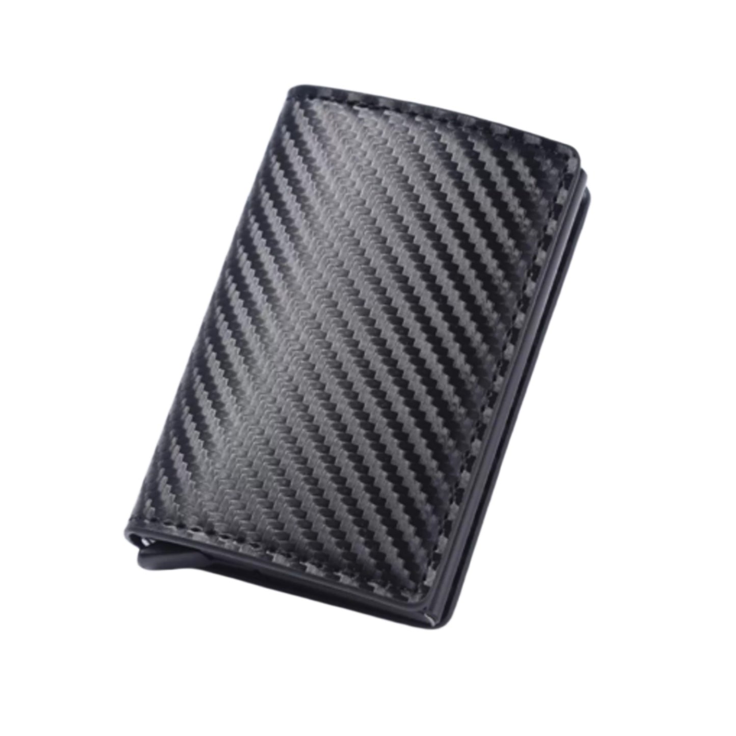 Mens Pop Up Wallet RFID Blocking Carbon Fibre Slim Card Holder