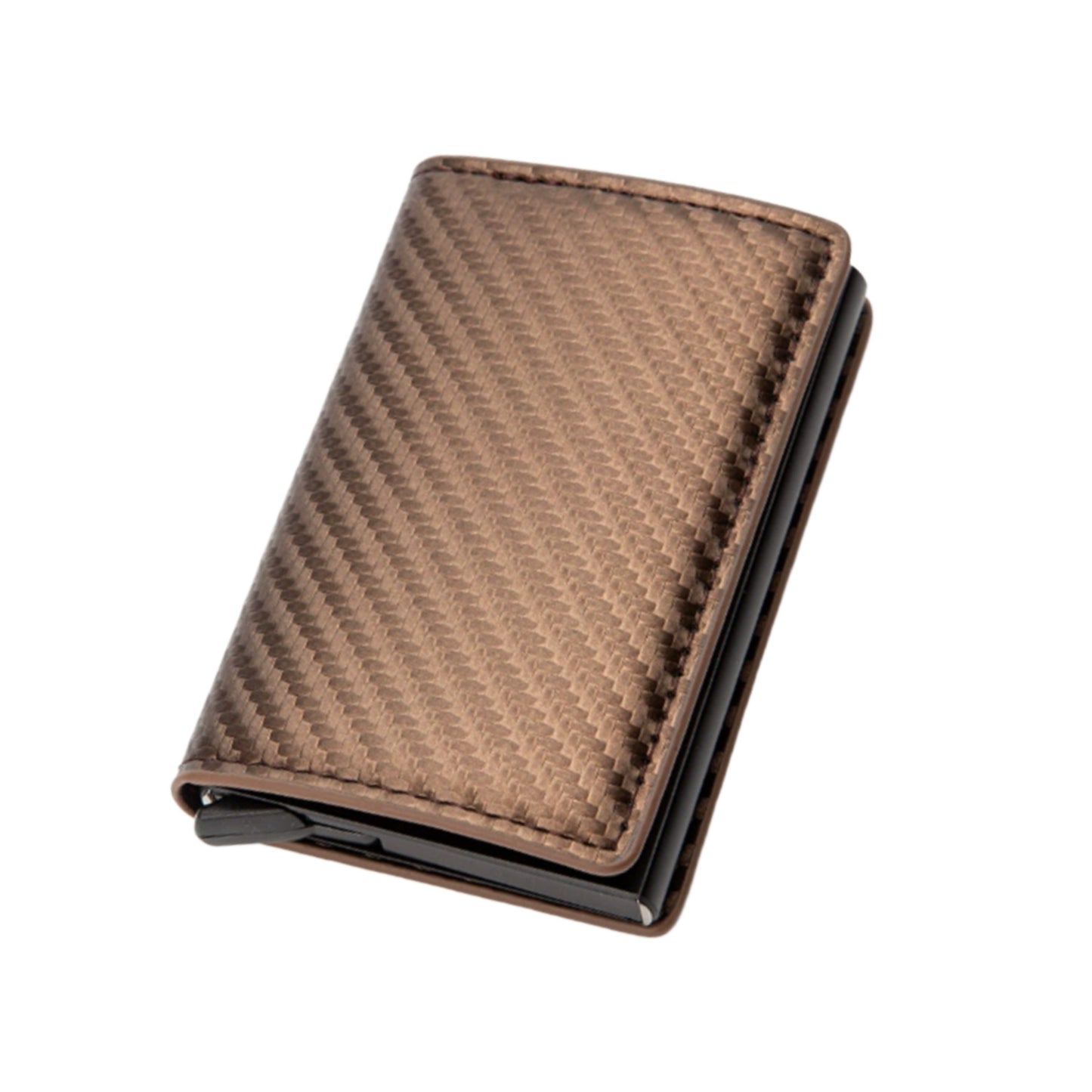 Mens Pop Up Wallet RFID Blocking Carbon Fibre Slim Card Holder