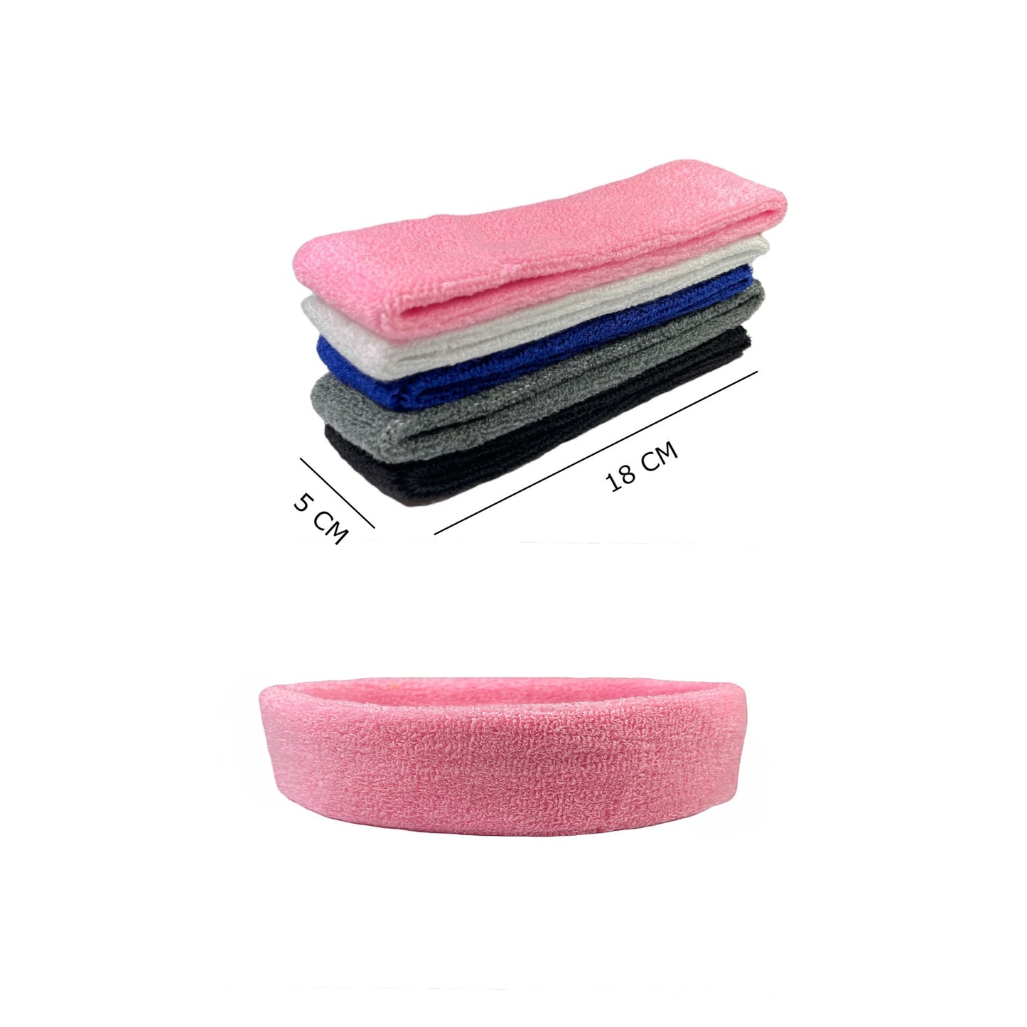 2pack Sweat headbands 5x18 cm
